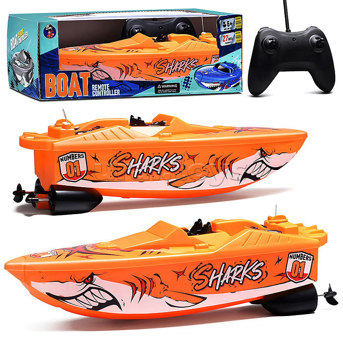 Катер "Акула" р/у, 27MHz, в коробке