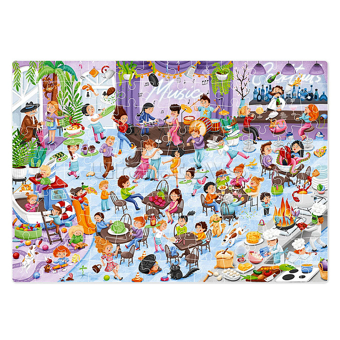 Пазл 120 "Ресторан" Виммельбух