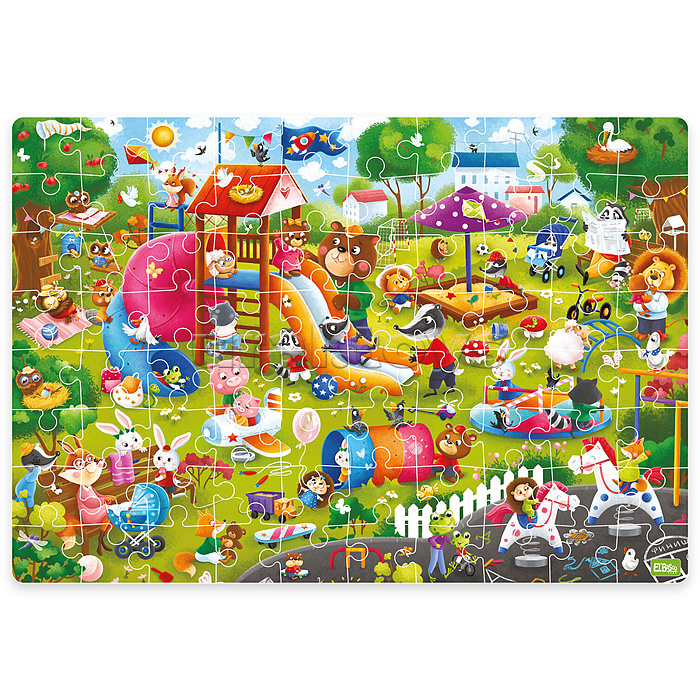 Пазл 80 "Детская площадка" Виммельбух