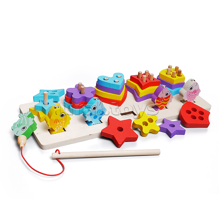 Игра развивающая "Фигурная рыбалка" в коробке