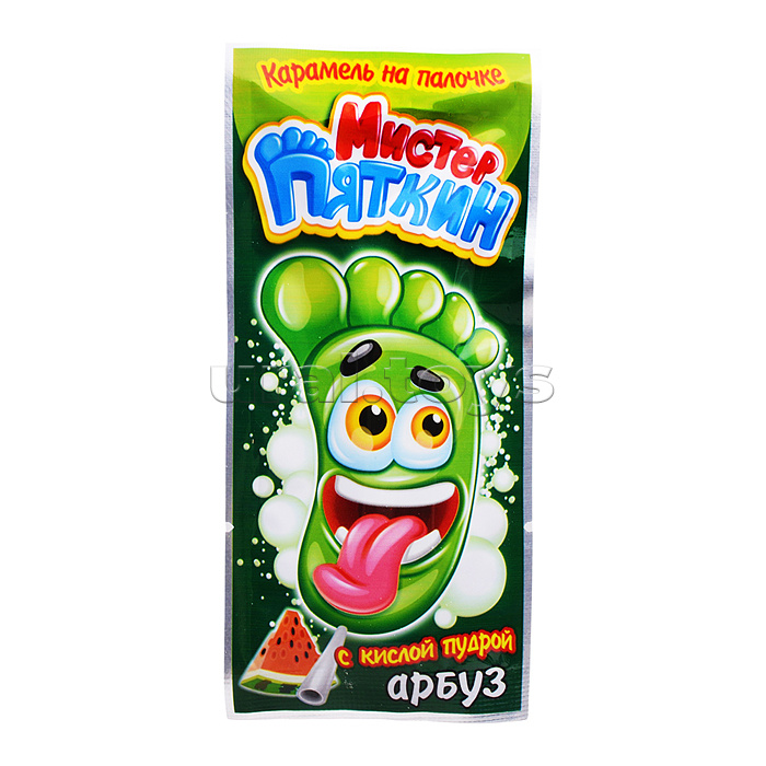 Карамель на палочке с кислой пудрой "Мистер Пяткин" ассорти 11гр*48шт