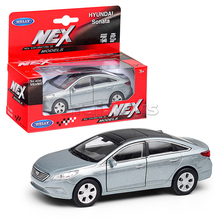 Машинка 1:38 Hyundai Sonata, пруж. мех., цвет в асс. Машинка 1:38 Hyundai Sonata, пруж. мех., цвет в асс.