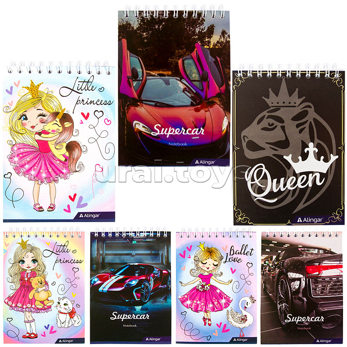 
Блокнот А6, гребень, ламинация, 60 л., клетка, "Волна New"