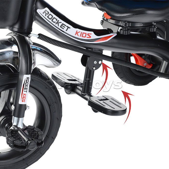 Велосипед 3-х колесный, резиновые покрышки, синий