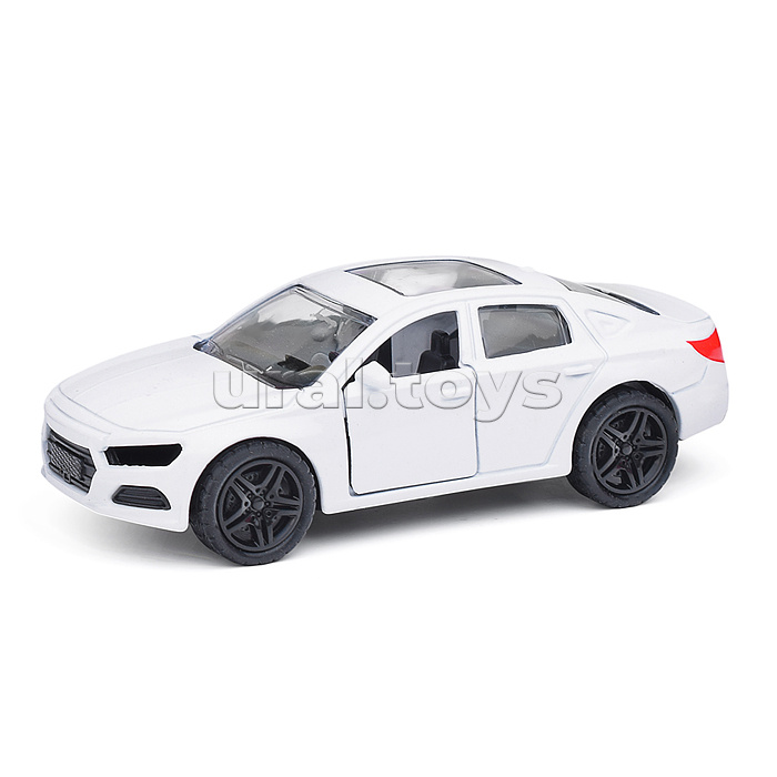 Белая инерционная машинка с люком, die-cast, 1:32, открывающиеся двери Белая инерционная машинка с люком, die-cast, 1:32, открывающиеся двери