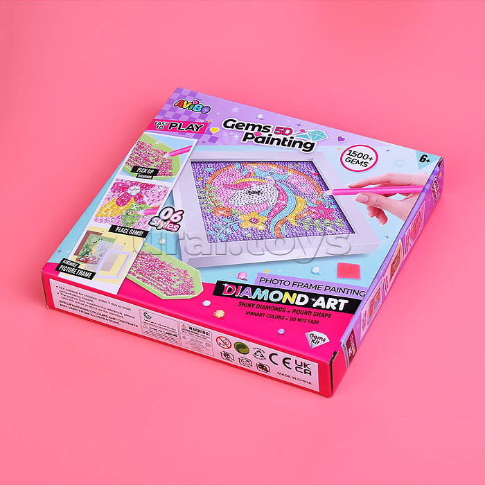 Мозаика алмазная "Динозаврик" в коробке