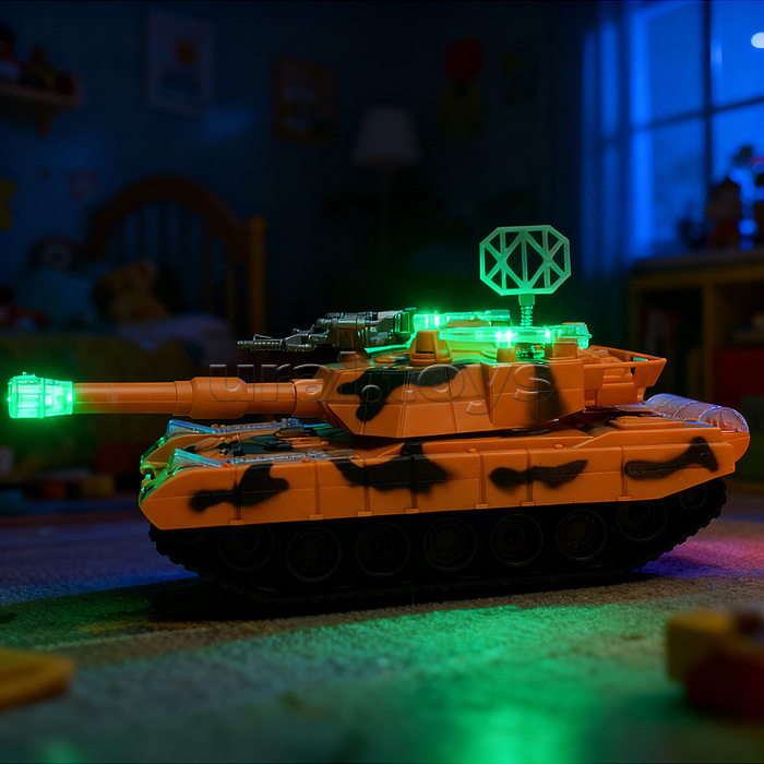 Танк "Боевая машина" свет, музыка, в коробке
