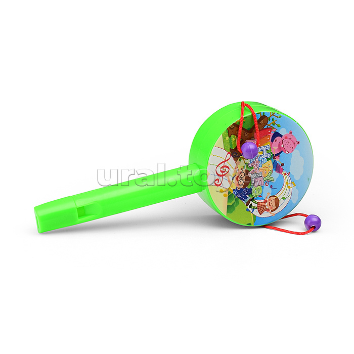 Набор музыкальных инструментов (бубен,трещотка, губная гармошка) в пакете