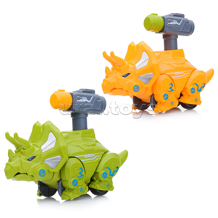 Заводная игрушка "Воинственный динозавр" в пакете
