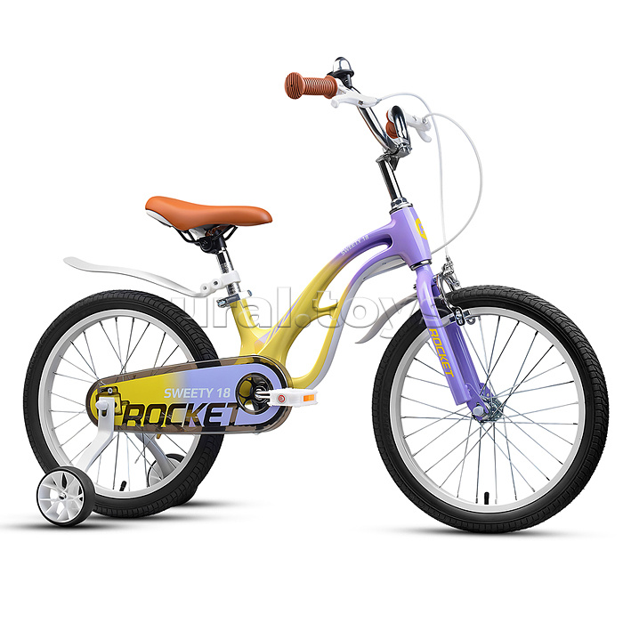Велосипед 18" Rocket Sweety, цвет желто-фиолетовый