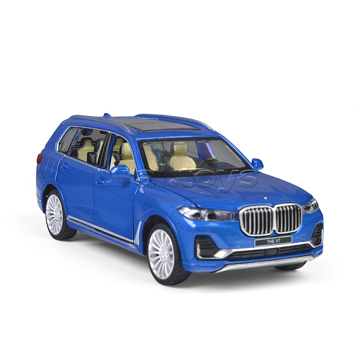 Машина металл BMW X7, 14,8 см, (капот, багажник, двери,свет-звук) инерц., в коробке