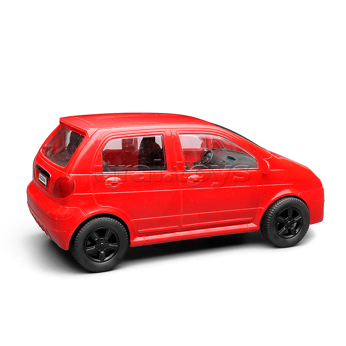 Машина инерционная "Хэтчбек" 25см. прозрачные окна, белый