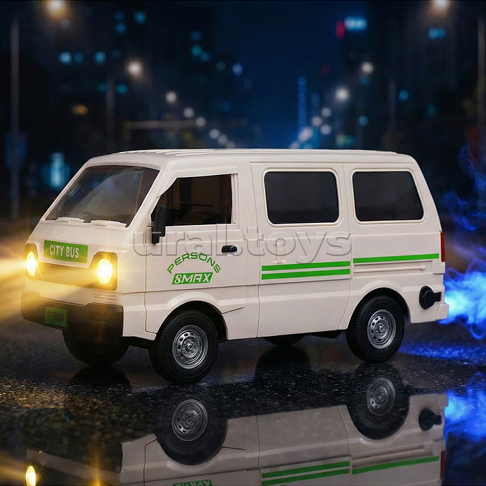 Машина "Микровэн" 1:16,  свет, звук, в коробке