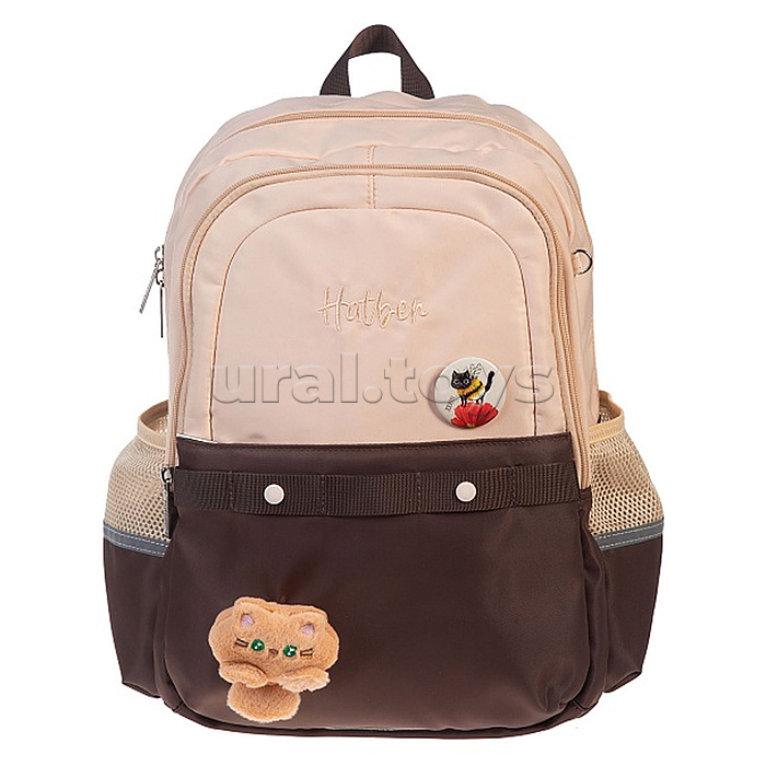 Рюкзак "Модная школа. Жж-мяу" 41х29х17,5см полиэстер нагрудная стяжка светоотраж. 2 отделения 3 кармана