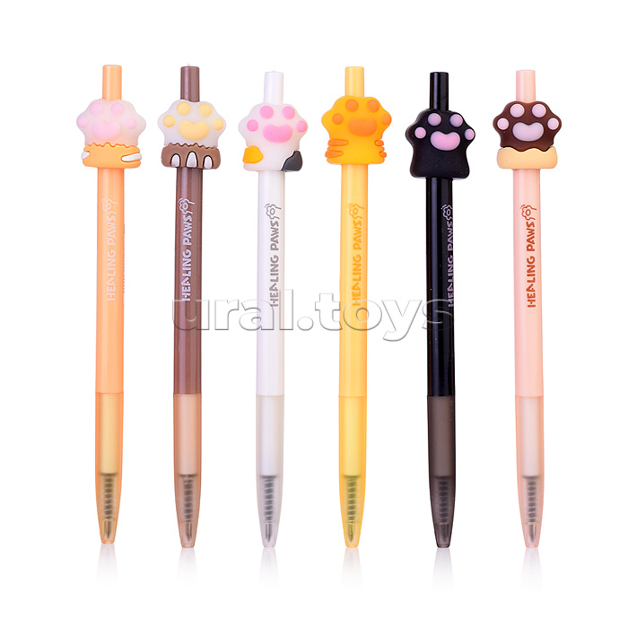 Карандаш вечный автоматический подарочный "Cat Paw" с декоративным элементом, d=2 мм, с наконечником из специального металлического сплава - заменяет 300 обычных карандашей, индивидуальная маркировка, в картонном дисплее, синяя, ассорти 6 дизайнов