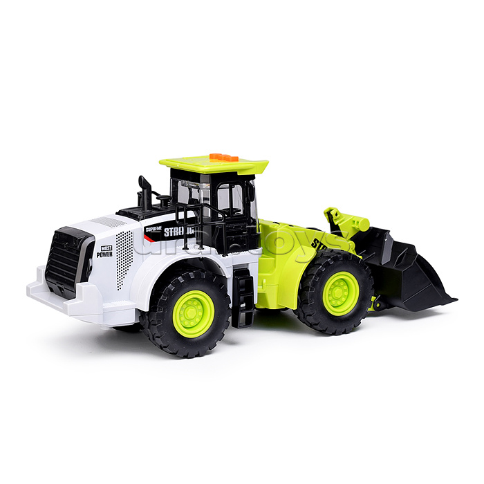 Машина "Бульдозер" (свет, звук) в коробке (зеленый)