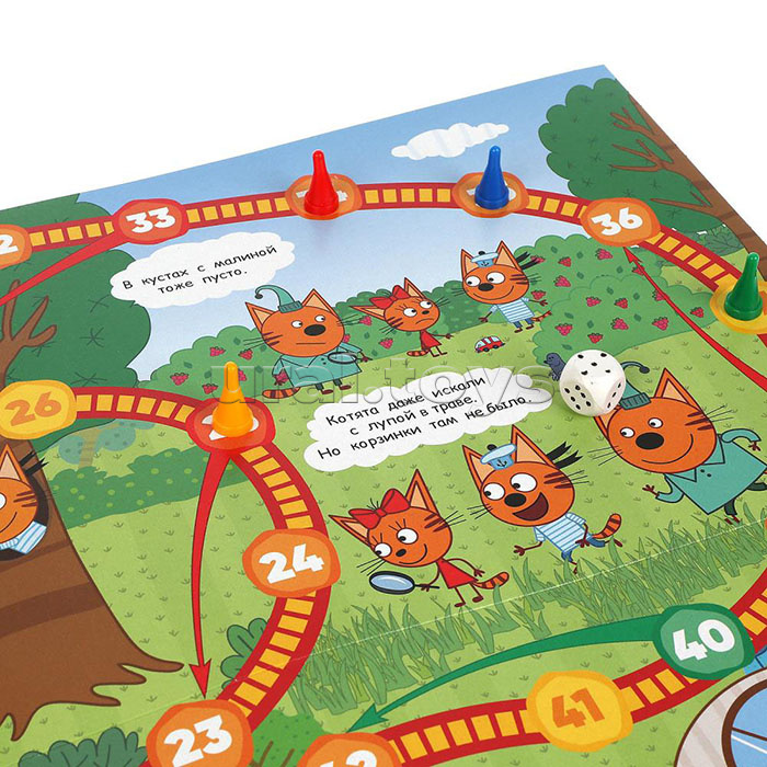 Настольная игра-ходилка "Три кота. Поиски пропавшей корзинки"