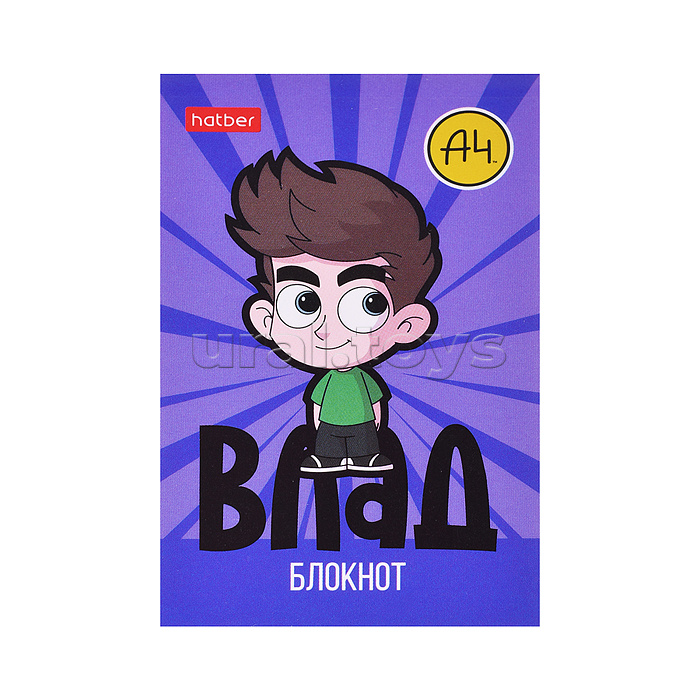 Блокнот А7 48л клетка "Влад А4" в Дисплее  52 шт