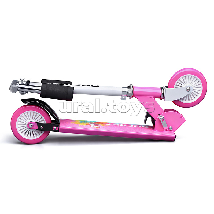 Самокат 2-х колесный ROCKET,колеса PU/ 125 мм, ABEC 7, розовый (в пакете)