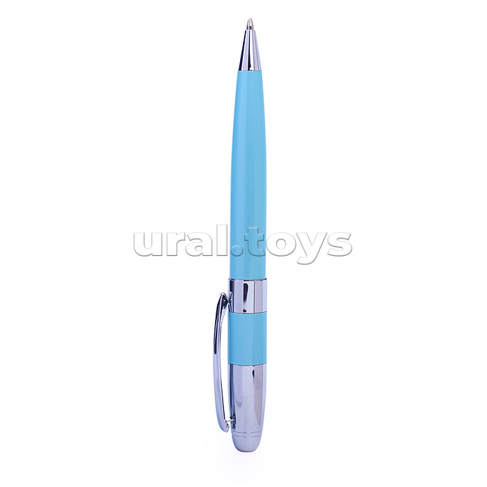 Ручка шариковая с поворотным механизмом SPIRIT BL, синяя, пулевидный пиш.узел 0,7 мм, корпус металлический, сменный стержень 99 мм типа Parker,  подарочная упаковка