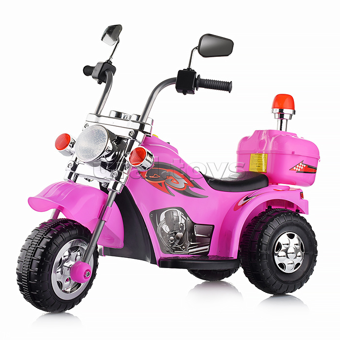 Детский электромотоцикл ROCKET "Чоппер",1 мотор 20 ВТ, розовый