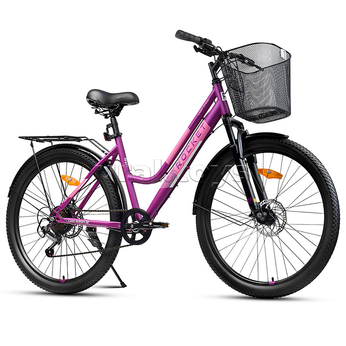 Велосипед 26" Rocket lady Steel 26, цвет лиловый, размер 17"