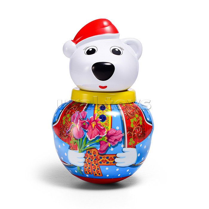 Неваляшка малая "Белый медведь Тема" в п/пакете