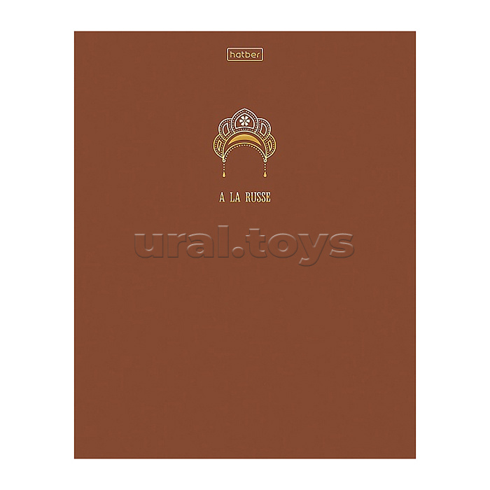 Тетрадь 48л. клетка "А-ля Рус" А5ф на скобе ламинация цв. 3D фольга 5 диз.в блоке