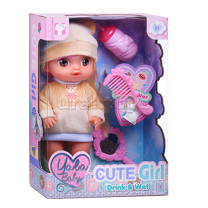 Кукла "Карина" (пьет, писает) с аксессуарами, в коробке