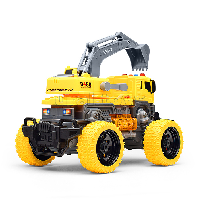 Машина "ТехноЛидер" 1:16 (свет, звук) в коробке (цвет желтый)