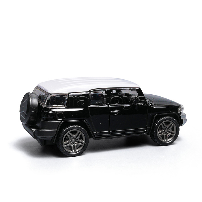Чёрная с белой крышей инерционная машинка die-cast , 1:32