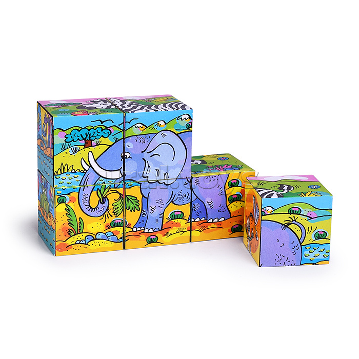 Кубики 6 шт. "В зоопарке" (StepKids)