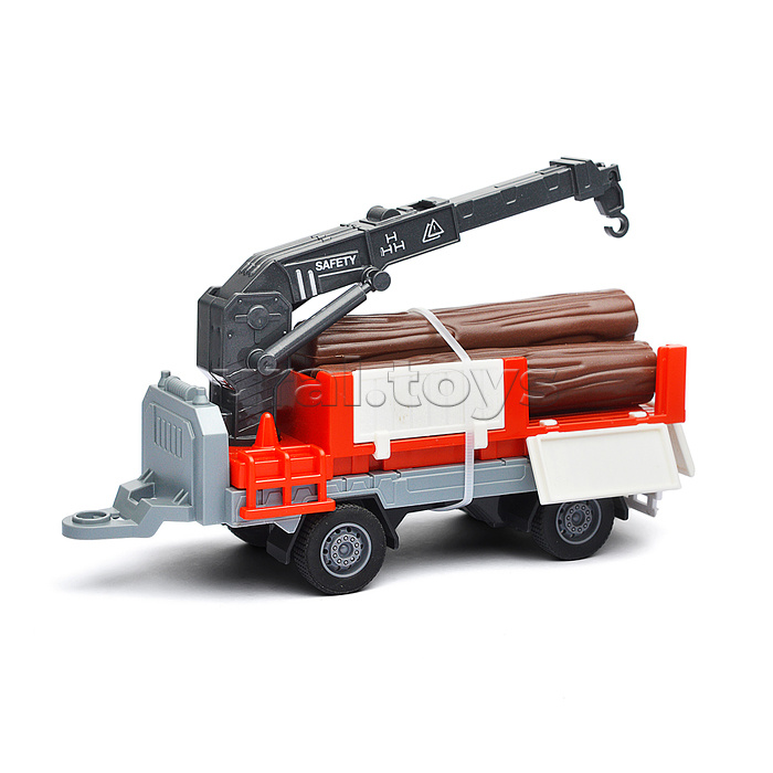 Машина "Погрузчик" с краном (свет, звук) в коробке