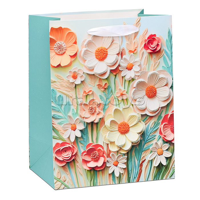 Пакет подарочный "Цветочного настроения" 23х18х10 см