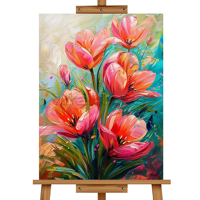 Набор для рисования "Картина по номерам 30*40 см. Алый букет"