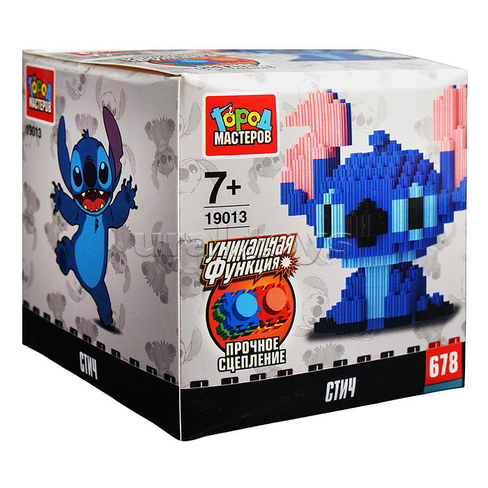 Конструктор 3D сборная фигурка "Стич" 678 дет.