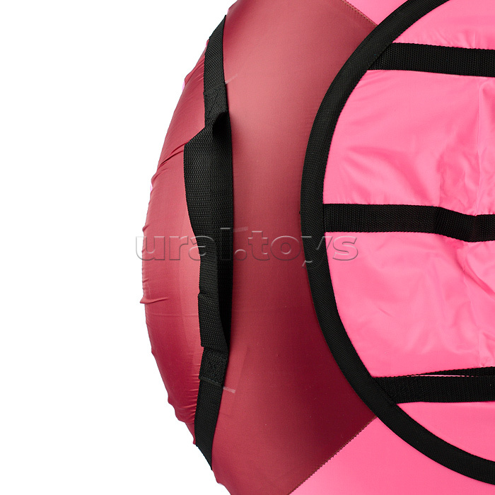 Санки-ватрушка, серия "Эконом", 100см, цвет - вишневый-розовый яркий. (в пакете)