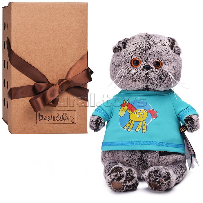 Кот Басик в лонгсливе с лошадкой