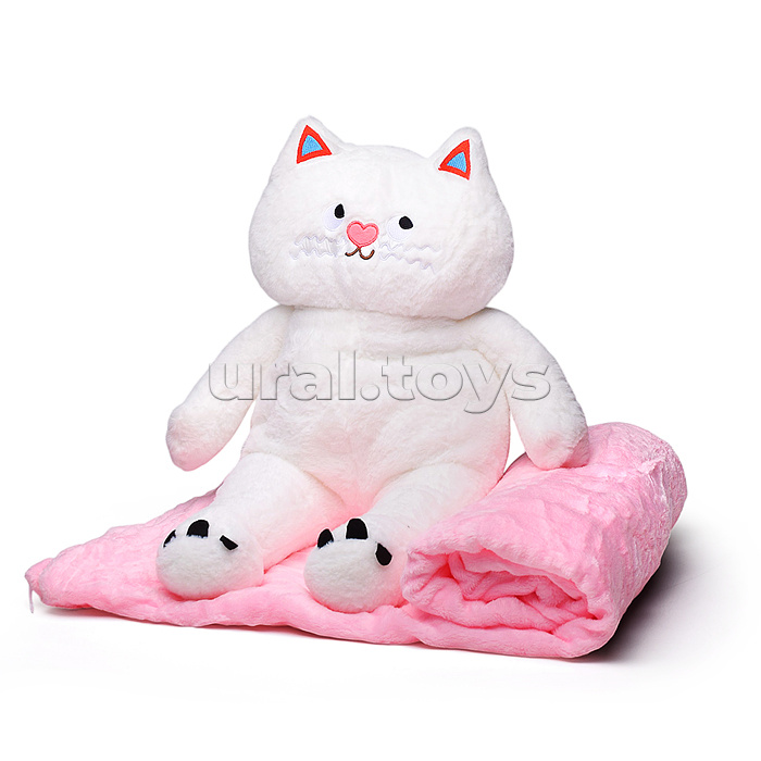 Мягкая игрушка "Кот" с пледом (110х160)