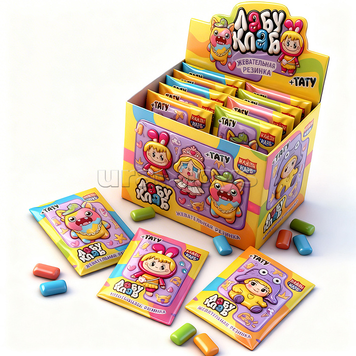 Жевательная резинка с татуировкой "Лабу Клаб" 10г*30шт