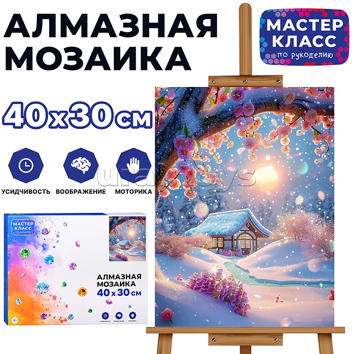 
Мозаика алмазная "Зимний вечер" 30*40см