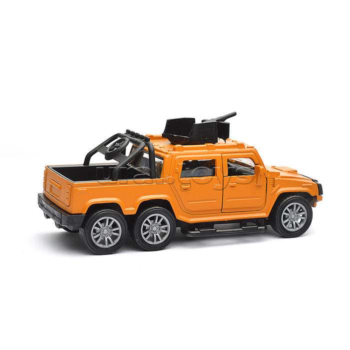 Оранжевая инерционная машинка Внедорожник die-cast,1:32, открывающиеся двери