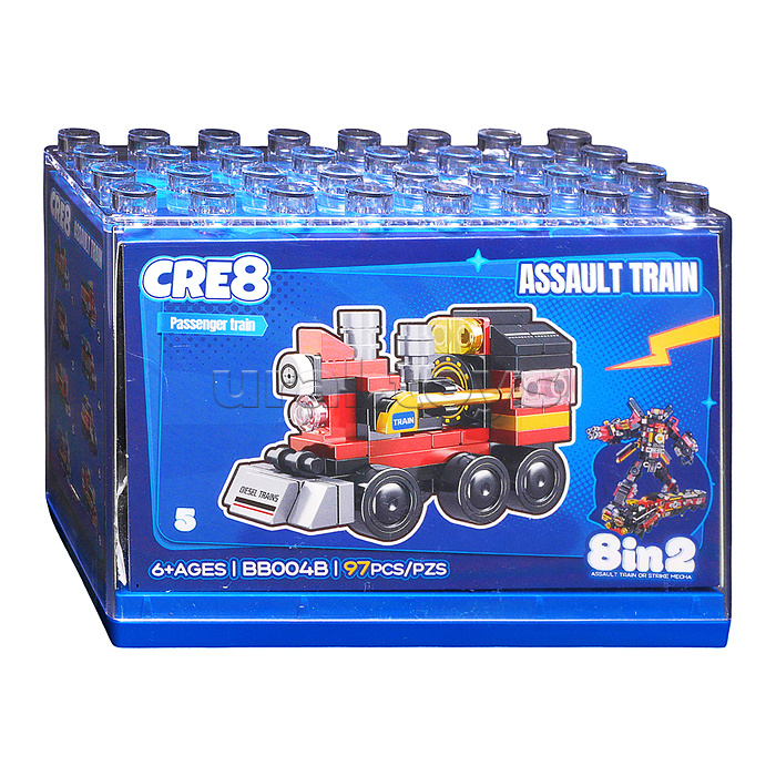 Конструктор "Робот-бронепоезд" 8 в 1 в коробке