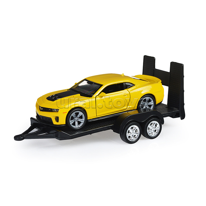 Набор 1:38, Hummer H3, Chevrolet Camaro ZL1, с прицепом, 2 шт.