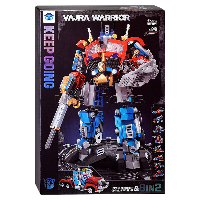 Конструктор "Машина" трансформирующаяся в робота (725 дет.) в коробке