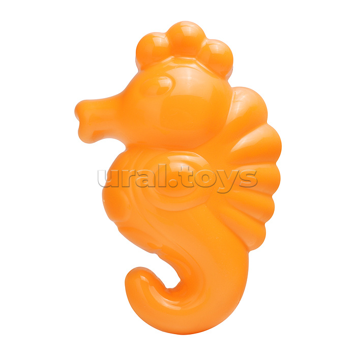 Песочный набор "Три кота" №16: Ведро с наклейкой, лопатка №5, грабельки №5, формочки (цветок + морской конёк + динозавр №1)