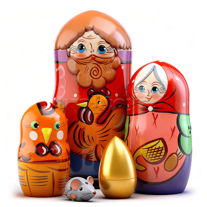 Матрешка "Курочка Ряба" 5 перс.