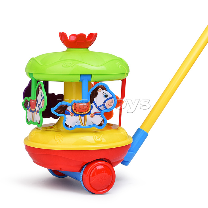 Каталка 0519 "Карусель с лошадками" в пакете