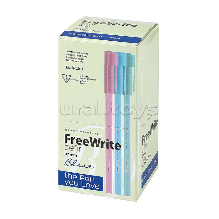 Ручка "FreeWrite Zefir" шариковая 0.7 мм, синяя (3 цвета) Ручка "FreeWrite Zefir" шариковая 0.7 мм, синяя (3 цвета)