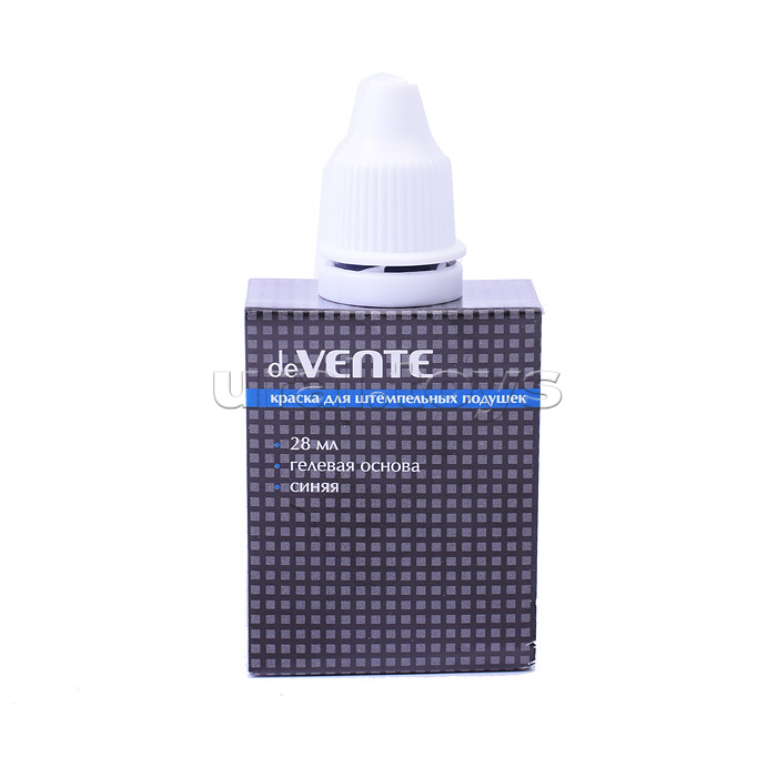 Краска для штемпельных подушек 28 мл, на гелевой основе, в картонном чехле, синяя